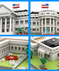 White House Buildable Micro Mini Blocks Set With West Wing And East Wing, 3,000 Pieces, detailed build views