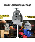 Tubing Straightener For 3/16 To 1 Inch Coiled Brake And Fuel Line Tubing with multiple bench and vise clamp mounting options.