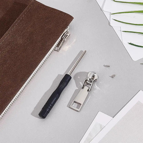 DIY Friendly Zipper Repair Kit With No Sewing Needed And Easy Install Metal Zipper Slider Heads Replacement 304 Stainless Steel