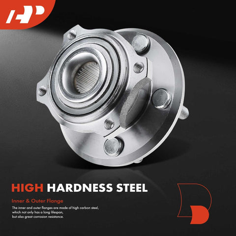 Rear Wheel Bearing And Hub Assembly For 5 Lug Vehicles With 32 Spline Shaft Compatible With Dodge Charger 2009 2014 Challenger 2008 2014 And Chrysler 300 2009 2014 Durable Easy Install OEM Style Replacement, high hardness steel