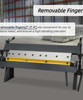 24 Inch Sheet Metal Brake With 0 To 135 Degree Bending, 20 Gauge Heavy Duty Industrial Metal Bender Featuring 3 Removable Fingers