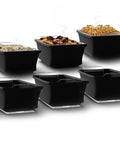 Full Size Chafing Dish Wind Guard Pack Of 6 Slip On Chafer Rack Cover Machine Washable Wind Screen keeps food hot in black chafing dishes.