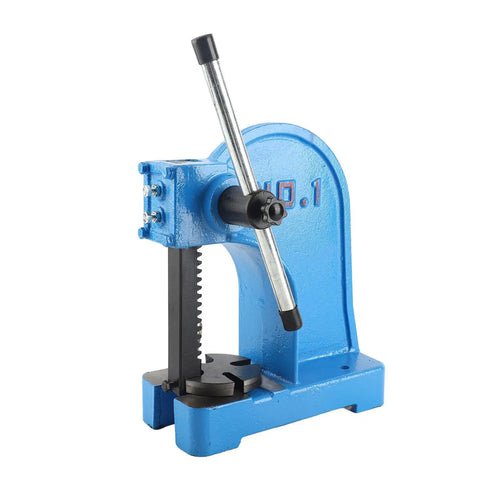 Built Tough One Ton Manual Desktop Arbor Press Crafted From Solid Carbon Steel Offers Four Pre Drilled Mounting Holes Perfect For Straight Up Riveting Quick Hole Punching And Hassle Free Bearing Work