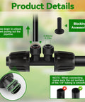 Half Inch To Quarter Inch Barbed Tee Quick Connector Kit For Drip Irrigation Push To Fit No Leak Splitter Fittings installation guide