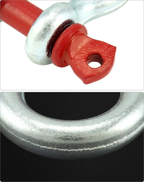 Hella Rugged Three Eighths Inch Galvanized Screw Pin Anchor Shackles Ten Pack Zinc Coated D Ring Connectors Rock Solid Heavy Duty Towing Hardware With Two Thousand Four Lbs Capacity For Trucks And Boats