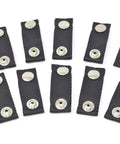 Lock Down Your Rig With Snug Fit Boat Cover Snap Extenders Offering Grippy Finger Loops And Heavy Duty Nylon Straps For 2 Inch Marine Clips To Patch Loose Canvas Tops 10 Pack Black Deck Gear close-up of ten black nylon snap extenders.