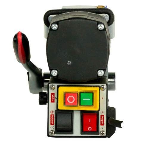 Control panel of Heavy Hitter Magnetic Drill Press With A Beefy 9.5 Amp Motor 2645 Lb Holding Force for precise operation.