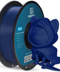Navy Blue 1.75mm Matte PLA Filament 1kg Spool For 3D Printing with smooth finish, shown with blue 3D printed cat model
