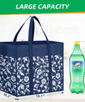 Foldable Reusable Grocery Bags Four Pack With Reinforced Handles And Waterproof Coating Heavy Duty Tote Bags For Groceries Kitchen