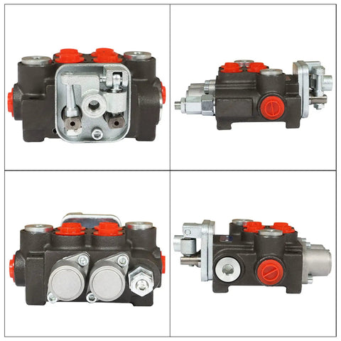 Dual Spool Hydraulic Directional Control Valve 3600 PSI 11 GPM Loader Valve With BSPP Ports, industrial grade valve views