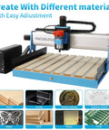 Straight Up Heavy Duty CNC Router Machine With Closed Loop Stepper Motor For Smooth Metal Engraving And Precision Wood Milling Delivering Pro Grade Results Without Any Mess Around with wood and acrylic materials.