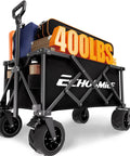 Collapsible Folding Wagon Cart With 400 Lb Capacity All Terrain Utility Cart for Camping Beach Grocery Garden Compact Storage