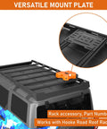 Versatile Roof Rack Mount Panel and Jerry Can Holder for Camping Gear and Overland Accessories on Jeep roof rack