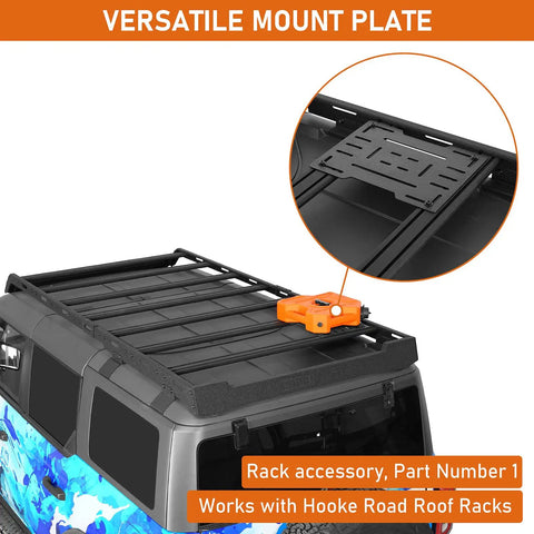 Versatile Roof Rack Mount Panel and Jerry Can Holder for Camping Gear and Overland Accessories on Jeep roof rack