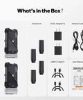 Plug-And-Play Long Range Wireless HDMI Transmitter And Receiver Kit 1080P Full HD, includes antennas, cables, and manual