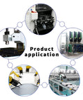 Product application collage featuring DaFuRui 28BYJ-48 stepper motor kit and ULN2003 driver boards in automation equipment