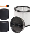 Cartridge Filter With Lid And Foam Sleeve Replacement For Wet Dry Vacuums 5 Gallon And Up Fits 90304 90350 90333 90585 2 In 1 Filter Kit For Vacuum Cleaners Includes Four Pieces