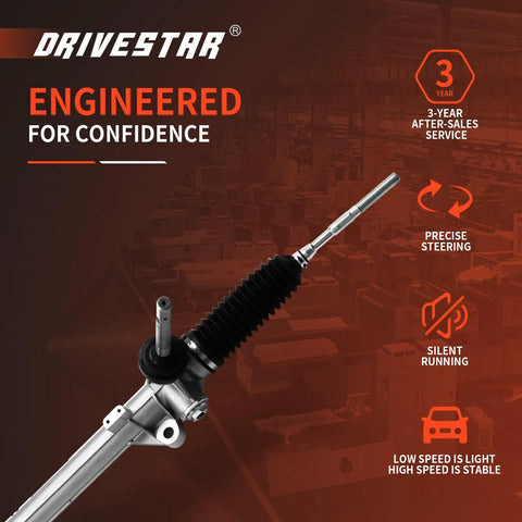Electronic Power Steering Rack And Pinion Assembly For Nissan Rogue 2008 2009 2010 2011 2012 2013, brand details visible. 3-year warranty.