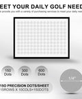 Dope Reflective Dot Stickers For Golf Training 600 Dots 0.25 Inch White Weatherproof Adhesive sheet layout with dot size