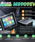 Pro Level Ev Diagnostic Tool For Hybrid And Electric Cars Delivering Slick Battery Analysis shown with screen, cables, and specs.