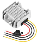 Waterproof 12V 24V To 6V Buck Converter 60W 10A Max Output with durable aluminum case and silicone seal, side view