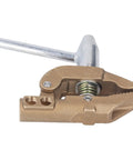 Heavy Duty Brass Welding Ground Clamp With 800 Amp Capacity And Huge 32mm Jaw Opening angled view showing the sturdy design and metal components.