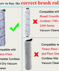 Chart showing compatibility of Replacement Roller Brush Kit for IFloor Complete Cordless Wet Dry Vacuum Cleaner; not for IFloor 3 or S3.