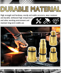 Shop-Ready Four Piece Compression Tester Adapter Kit With 10mm-1.0, 12mm-1.25, 16mm-1.5 And 18mm-1.5 Threads in brass material