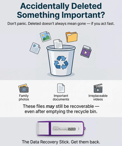 One Click Data Recovery Stick For Windows Lets You Recover Deleted Photos Videos And Files From USB Drives And SD Cards Quickly And Easily With Auto Scan Simple Restore And No Tech Skills Required
