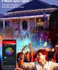 Outdoor Waterproof Icicle Lights With App Control Dope Programmable 299 Color Changing Fairy LEDs 5 Musical Modes on house exterior