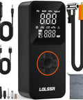 Cordless Tire Inflator Portable Air Compressor 150 PSI Fast Inflate For Cars Motorcycles Bicycles And Balls With Built In Pressure Gauge Dual Use Type