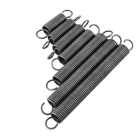 Heavy Duty Tension Springs With Open Hooks Made From Strong Spring Steel 65Mn, various sizes, ideal for mechanics and garage projects.