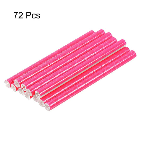 72 Pcs Bike Reflective Spoke Skins 0.2 Inch Plastic Spoke Reflectors With Covers Wrap For Road And Mountain Bikes And Motorcycles Delivers 360 Degree Visibility For Night Rides In Pink.