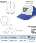 No Crying On The Yacht Distressed Lightweight Baseball Cap for Men and Women royal blue size guide displayed