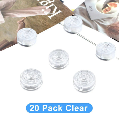 20 Pack Clear Guitar Pedal Footswitch Toppers Protective Caps