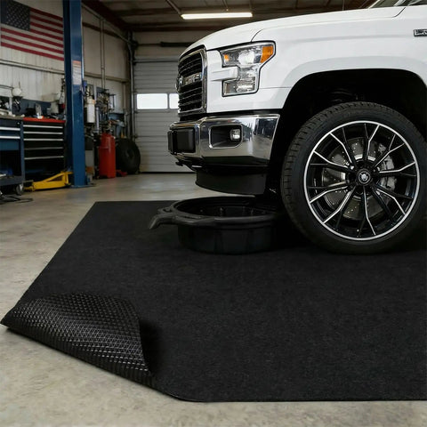 Oil Spill Mat For Garage Floor, Heavy-Duty Absorbent Pad To Contain Oil, Grease, And Leaks, Waterproof Backing Keeps It In Place