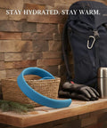 13 Inch Neoprene Style Hydration Hose Insulator Sleeve Thermal Cover next to backpack for cold weather hiking gear