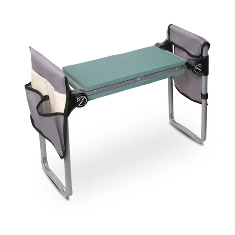2 In 1 Garden Kneeler And Seat With Wide EVA Foam Kneeling Pad Detachable Tool Pouch Upgraded Folding Gardening Work Bench