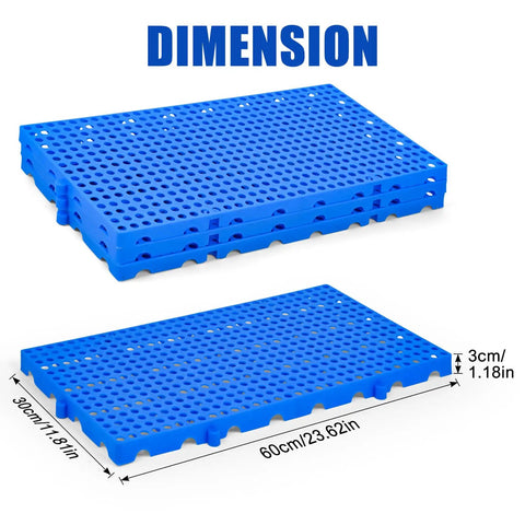 Lightweight Nestable Plastic Pallet Grid Pad For Floor Storage In Balcony Garage And Basement Rooms With Ventilated Open Mesh Surface