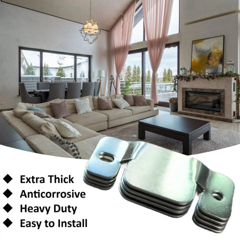Solid Metal Sectional Couch Connectors To Keep Sections From Sliding Apart. Heavy Duty Interlocking Brackets With Screws Lock Your Living Room Layout In Place. Quick Install Flat Mount Hardware That Anchors Most Couches Tight As A Drum All Year.
