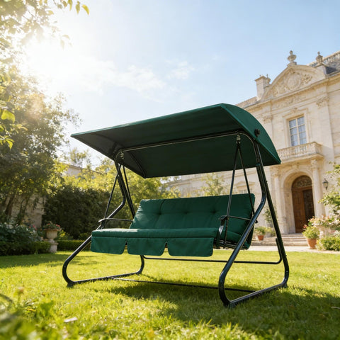 Weatherproof Replacement Canopy For Outdoor Swing Chairs Built To Last Waterproof 3-Seater Patio Swing Cover in garden