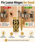 Hinge Repair Kit With Expansion Anchors And 6x14mm Dowels For Stripped Cabinet Holes Easy Fix To Restore Loose Wood Furniture Doors
