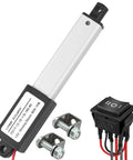 Mini 12V Linear Actuator With 1.2 Inch Stroke, 60N Load, Waterproof IP54, with remote lever switch and mounting bracket