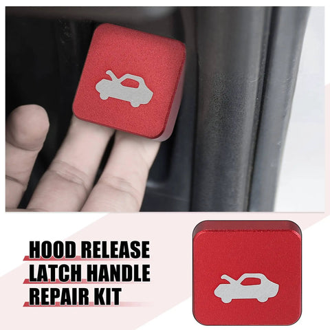 Hood Latch Release Handle Repair Kit For Honda Civic 1996 2011 CR V 1997 2006 Element 2003 2011 Ridgeline 2006 2014 Aluminum Alloy Red