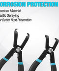 2 Piece Push Pin Pliers Set With Spring Loaded Jaws And 30 Degree And 80 Degree Offset Angles For Easy Trim Fastener Removal