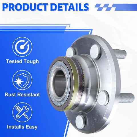 Front Wheel Bearing Hub Assembly 2x 513224 For 2005-2014 Chrysler 300, Dodge Challenger, Charger, Magnum 5 Lug Front Axle