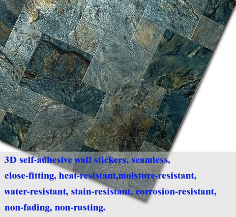 Peel And Stick Metal Backsplash Tiles For Kitchen Walls, slick self adhesive aluminum mosaic sticker, dark gray and brown accents