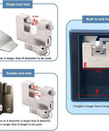 Diagram showing usage of 94mm padlock with single, double, and built-in lock holes, highlighting measurements for optimal security.