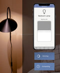 Energy Saving 60 Watt Equivalent WiFi Dimmable A19 LED Smart Light Bulb App Control No Hub Needed Works With Alexa Or Google Assistant 2700K Soft White Long Lasting 3 Pack shown with app interface for dimming and scheduling features.