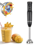 Badass Cordless Hand Blender With High Octane 400 Watt Motor And Dual Speed Controls For Effortless Soup Pureeing And Smoothie Blending Featuring Heavy Duty Stainless Steel Blades Plus Leak Proof Bpa Free Build, blending fruit.